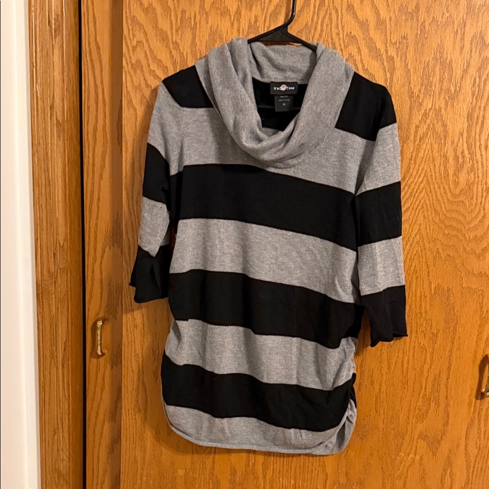 It's Our Time Black and Gray Sweater